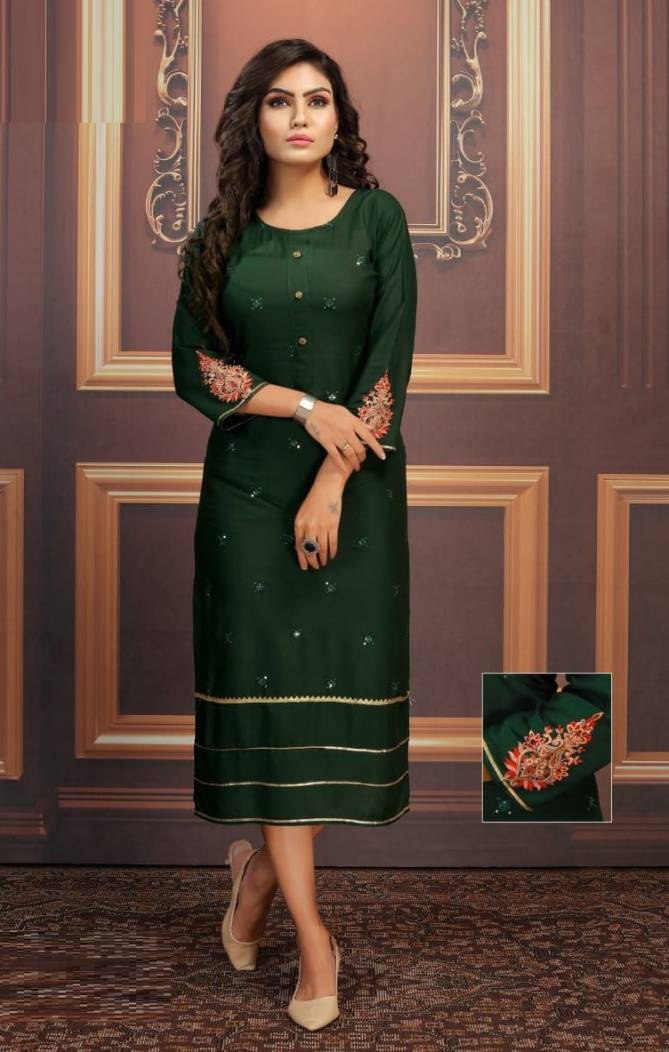 Kinti Equal 3 Ethnic Wear Sequence Embroidery Latest Kurti Collection